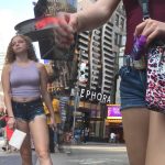 Two Teens Short Sexy in the Street