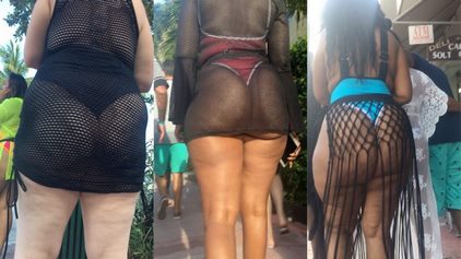 303 Phat Bikini Booty in Sheer Clothes Compilation
