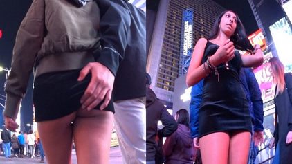 Teen In The Tiniest Mini Dress