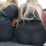 Candid Teen with perfect VPL Spandex