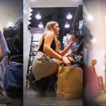 Two Girls Upskirted Bending Over While Shopping