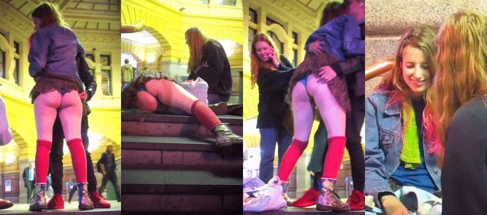 Wasted Teen's Bare Ass Exposed Princessleia