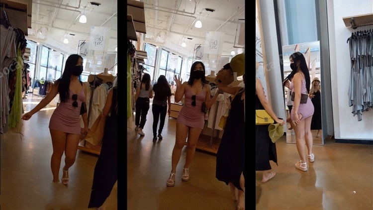 Amazing Asian JAV Girl With Sexy Mini Dress Legs