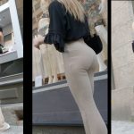 A Big Booty Blonde in Sexy Pans Shopping