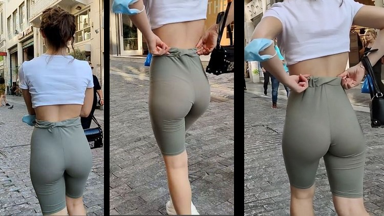 Sexy Babe Teen with Sexy Booty Thong in Spandex