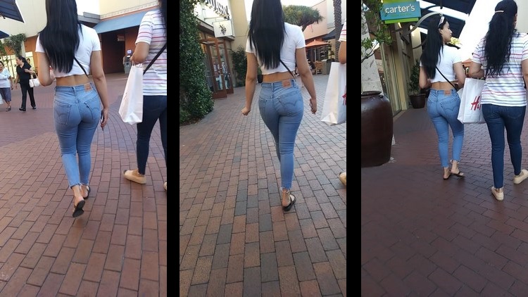 Babe Booty in Sexys Jeans Walking