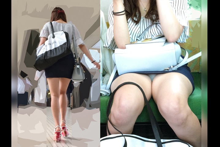 Asian JAV Sexys Leggs with mini Skirt In the Train