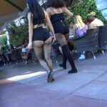 16 Festivass Perfect ass in cheeky shorts and legs