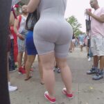 PublicCandids PAWG Spandex Booty in Festival