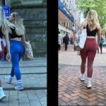Blondes Going to The Gym Shaking Ass With Leggings