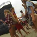 Candid Girls at The Festival Beach Cute Bikinis