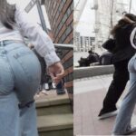 Cute Luscious Ass Chick in Baggy Jeans Street Voyeur
