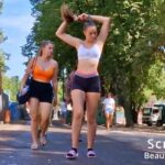 Scratchy Shooter exercising in the park in Shorts