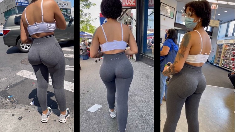 Amazing Big Booty Brunette in Spandex