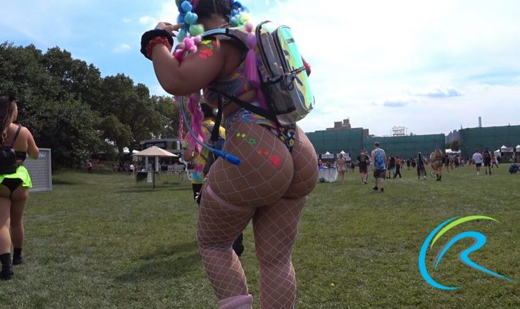 Ravecandids 65 Beautiful Ass and Colored Braids