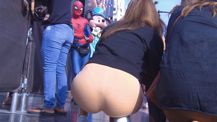 Sexy Girl in Short Pink with Thong