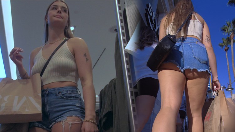 Woman with Beautiful Face and Sexy Legs