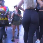 Beautiful Blonde Big Booty in Spandex with Friends